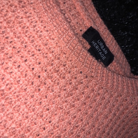 Coral Pink Knitted Sweater - Picture 2 of 4